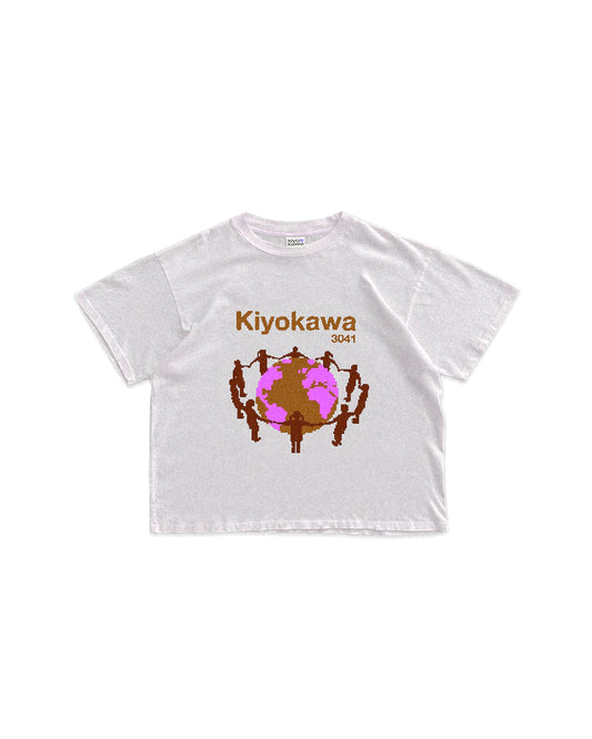 KIYO TEE - BROWN ON PINK EARTH