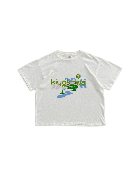 KIYO TEE - KAKI ON PINK